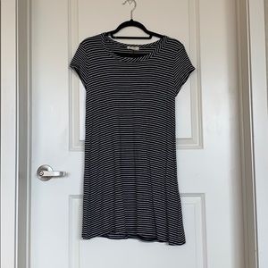 striped t shirt dress